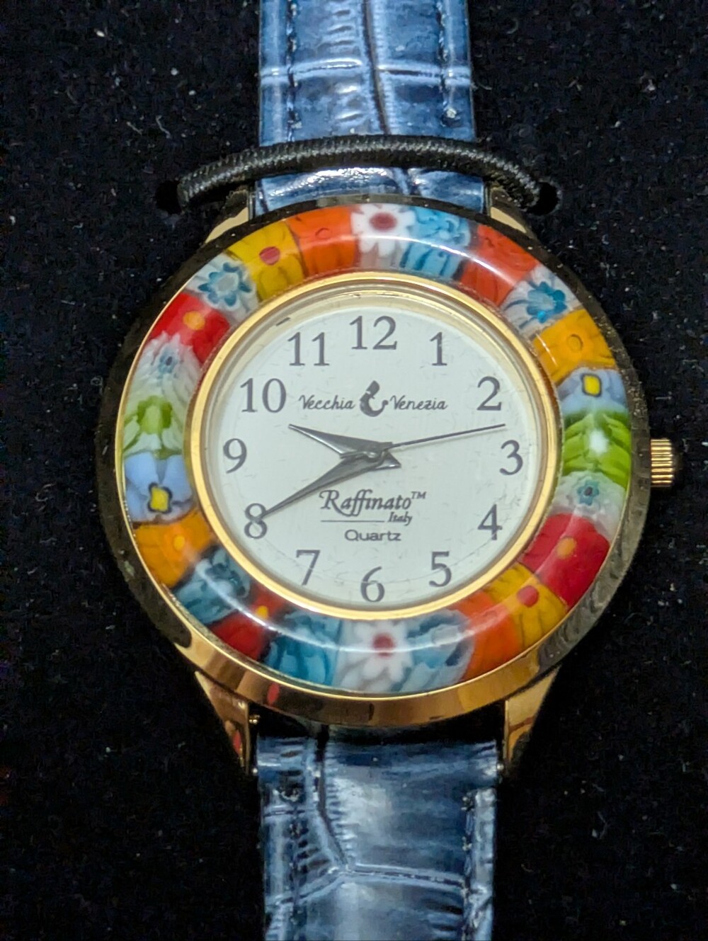 Stauer Women's Watch.  Venezia Murano.  Millefiori Style Face.